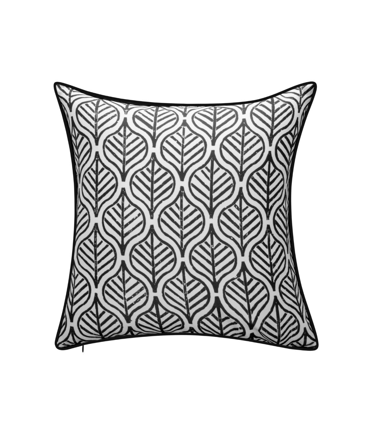  Edie @ Home Reversible Antique Tile Print Outdoor Pillow Leaf - Leaf Multi - Bonton