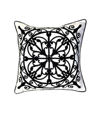 Arabasque Lasercut Tile Pillow Black