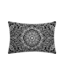 Arabasque Embroidered Pillow Black