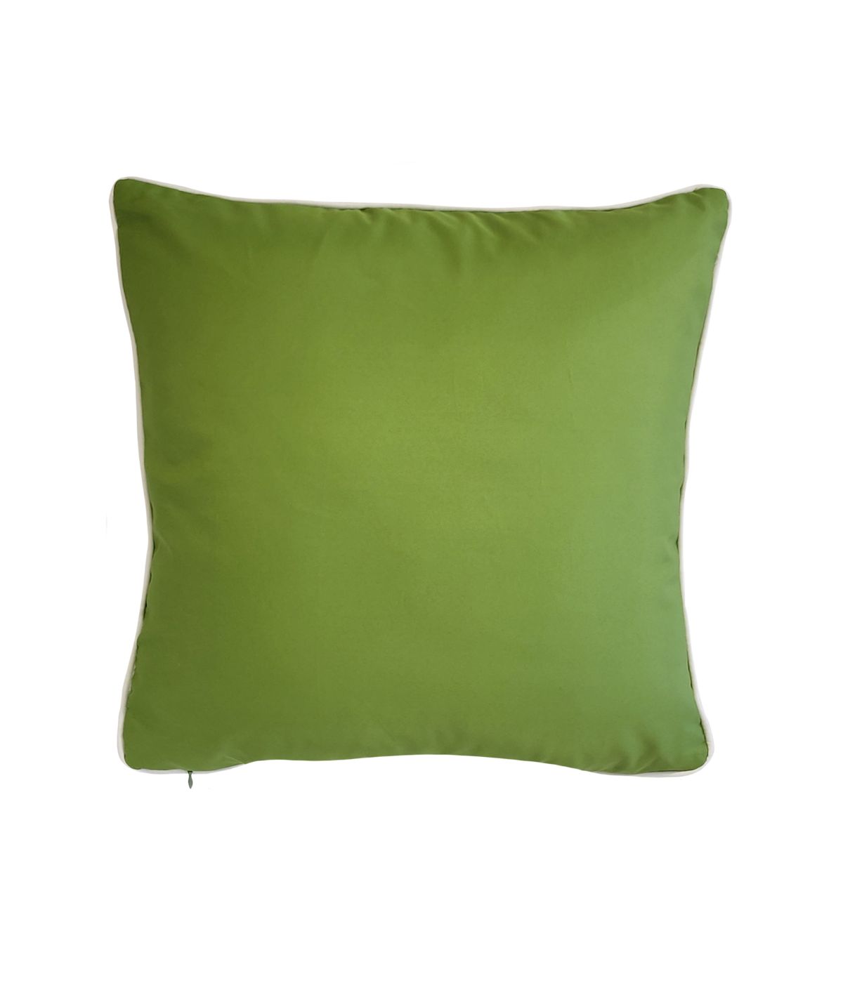  Edie @ Home Oversized Quartrefoil Corded Embroidery Outdoor Pillow Leaf/White - Leaf/White - Bonton