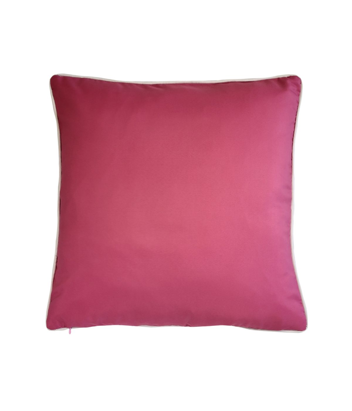  Edie @ Home Oversized Quartrefoil Corded Embroidery Outdoor Pillow Fuchsia/White - Fuchsia/White - Bonton