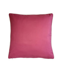 Oversized Quartrefoil Corded Embroidery Pillow Fuchsia/White