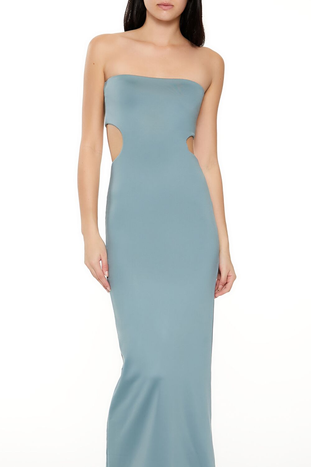  Forever 21 Sculpt Cutout Tube Maxi Dress - turkish tile - Bonton