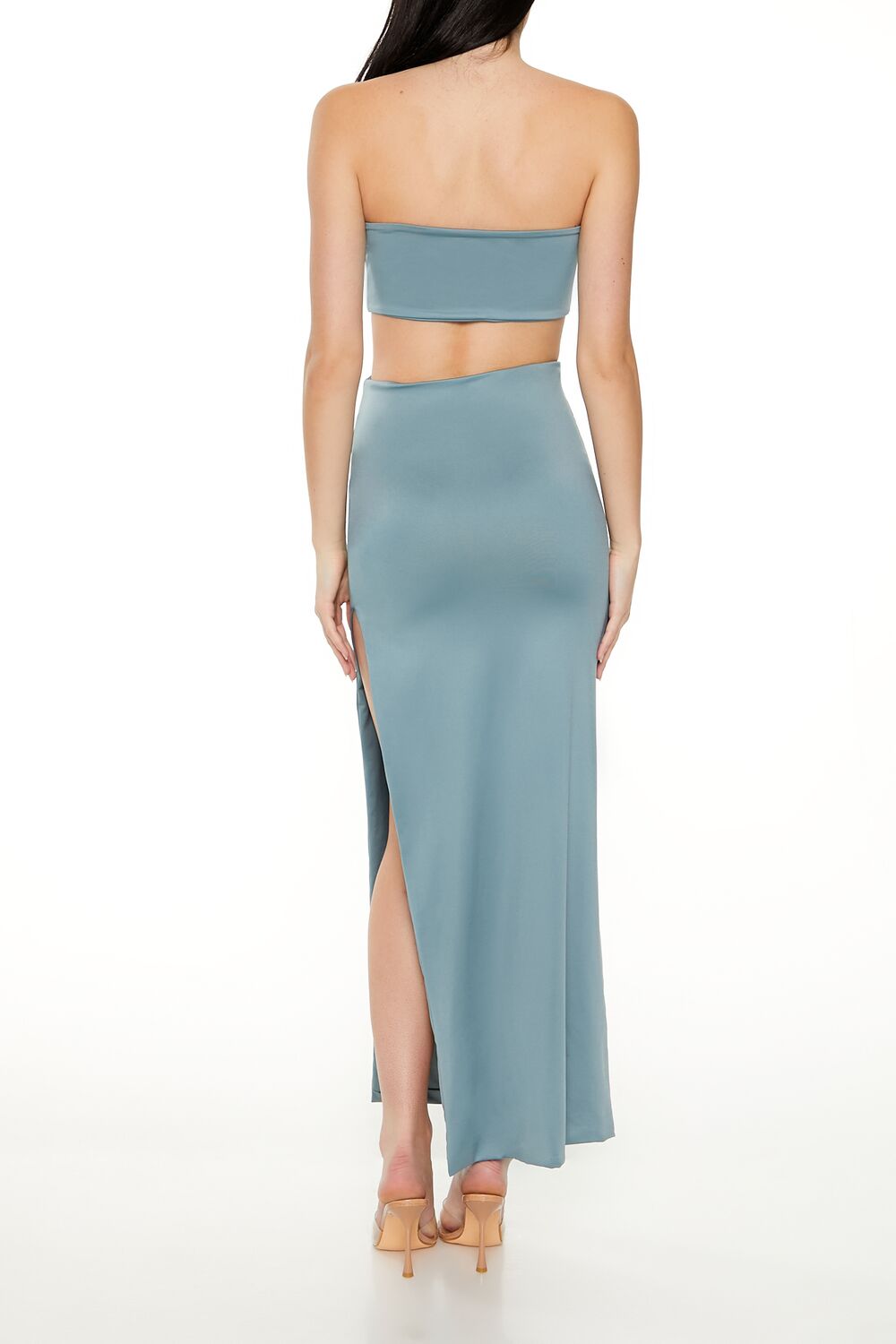  Forever 21 Sculpt Cutout Tube Maxi Dress - turkish tile - Bonton