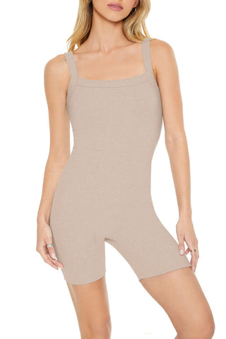 Fitted Rib-Knit Romper