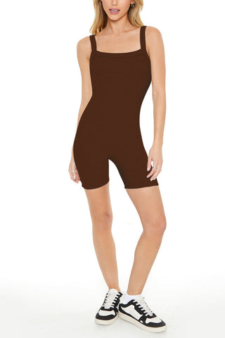 Fitted Rib-Knit Romper