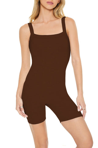 Fitted Rib-Knit Romper