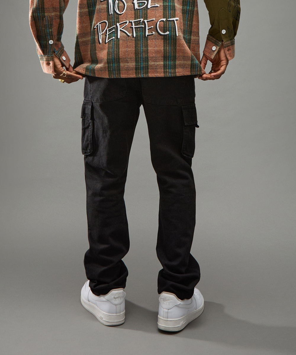  Reason Clothing Workwear Cargo Pants - Black - BLACK - Bonton