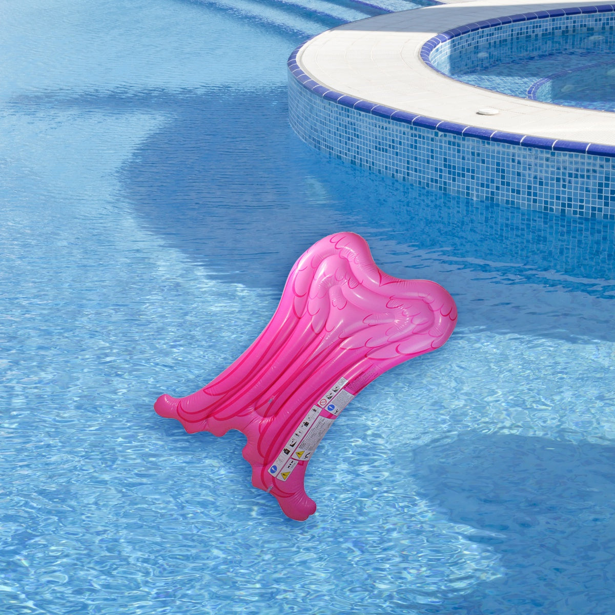  Pool Central Inflatable Angel Wings Pool Mattress Float - 5' - Pink - Default Title - Bonton