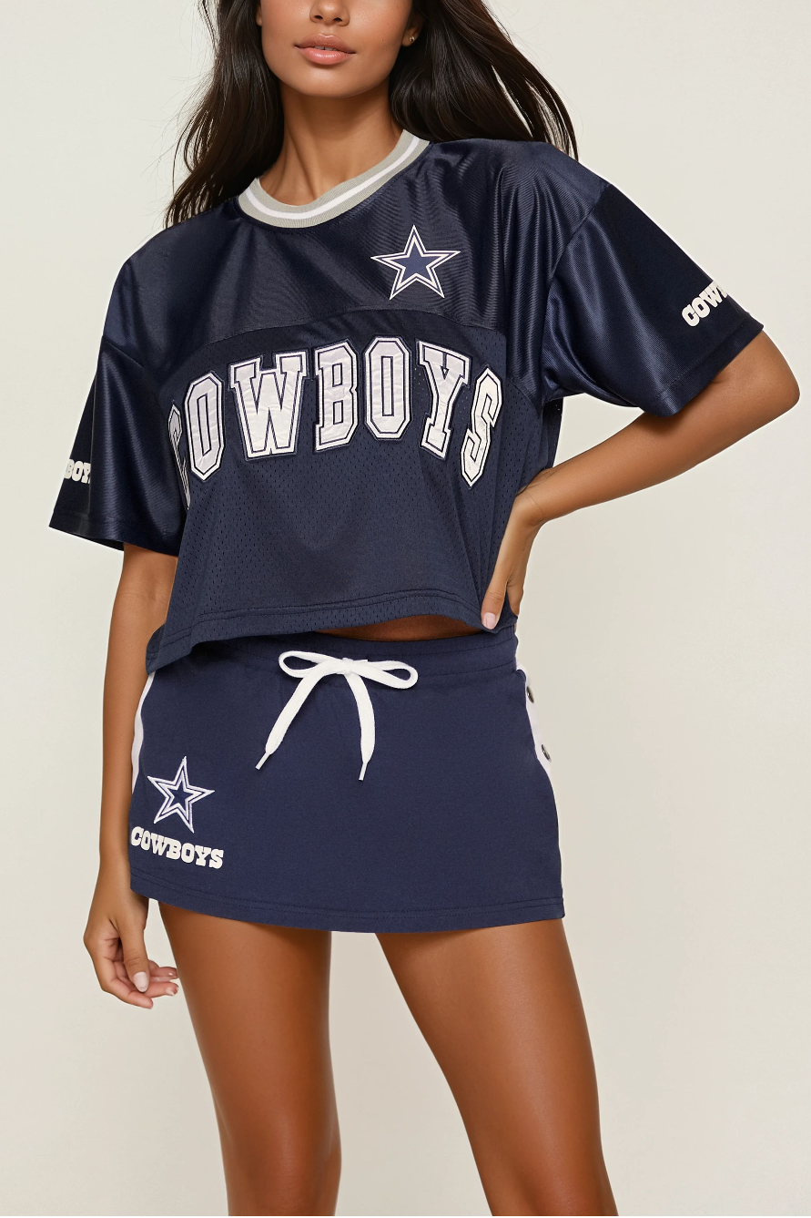  Forever 21 Dallas Cowboys Mini Skort - navy-multi - Bonton