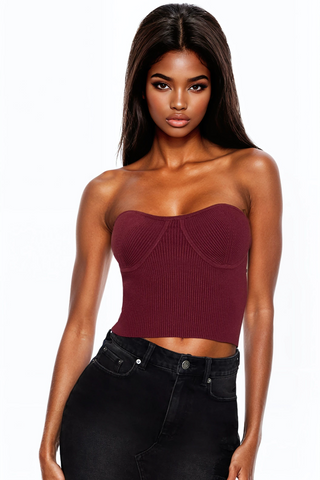 Sweater-Knit Tube Top