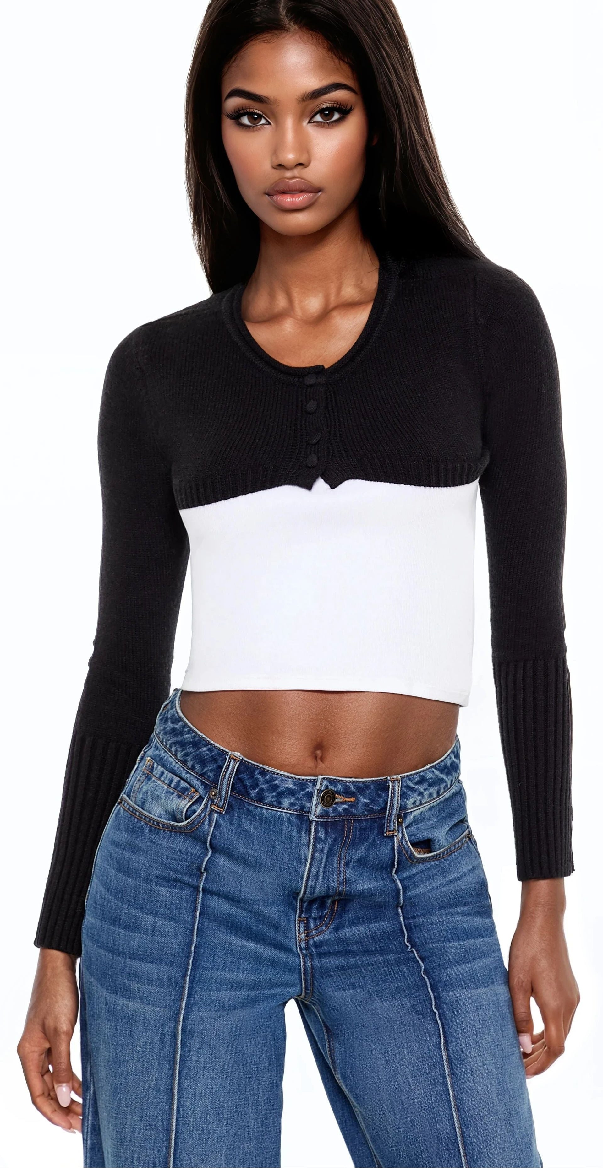  Forever 21 Shrug Cardigan Sweater - black - Bonton