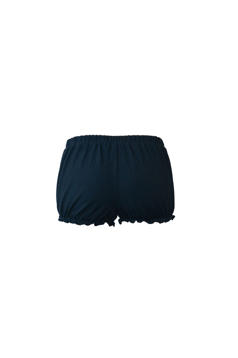  Forever 21 Ruffle-Hem Shorts - black - Bonton