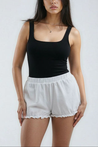 Ruffle-Hem Shorts