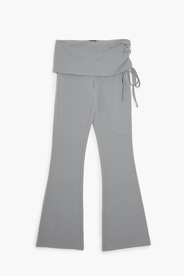  Forever 21 Drawstring Flare Leggings - black - Bonton