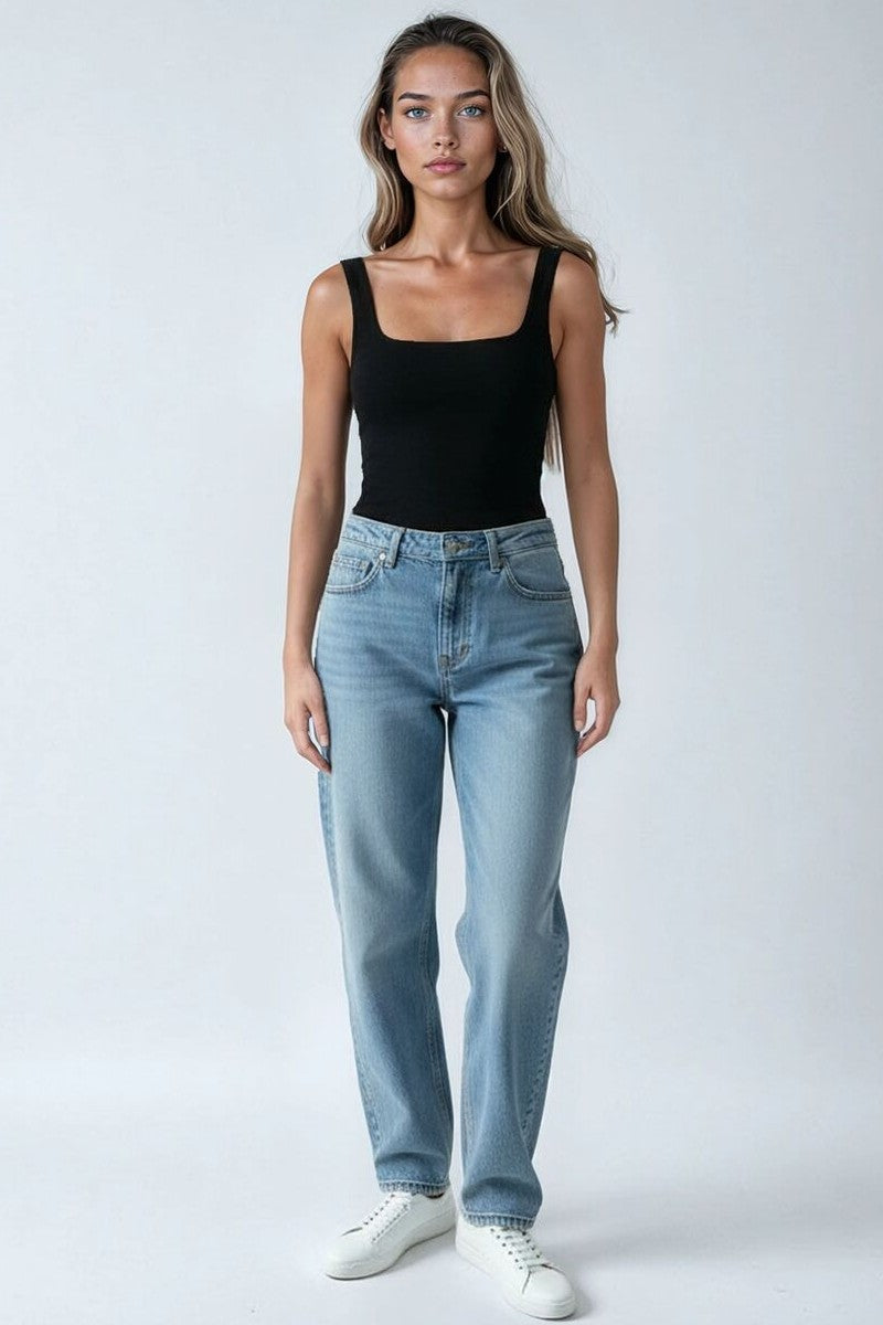  Forever 21 High-Rise Jeans - light-denim - Bonton