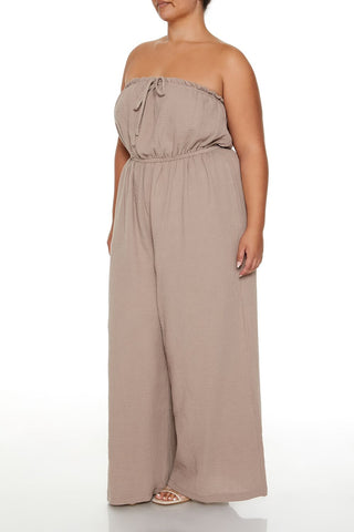 Plus Size Wide-Leg Jumpsuit