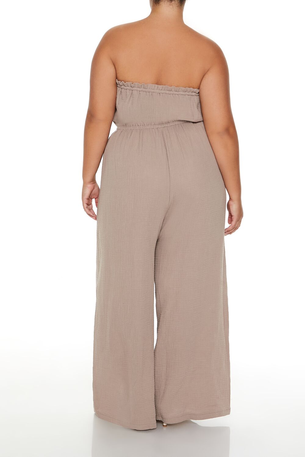 Forever 21 Plus Size Wide-Leg Jumpsuit - safari - Bonton