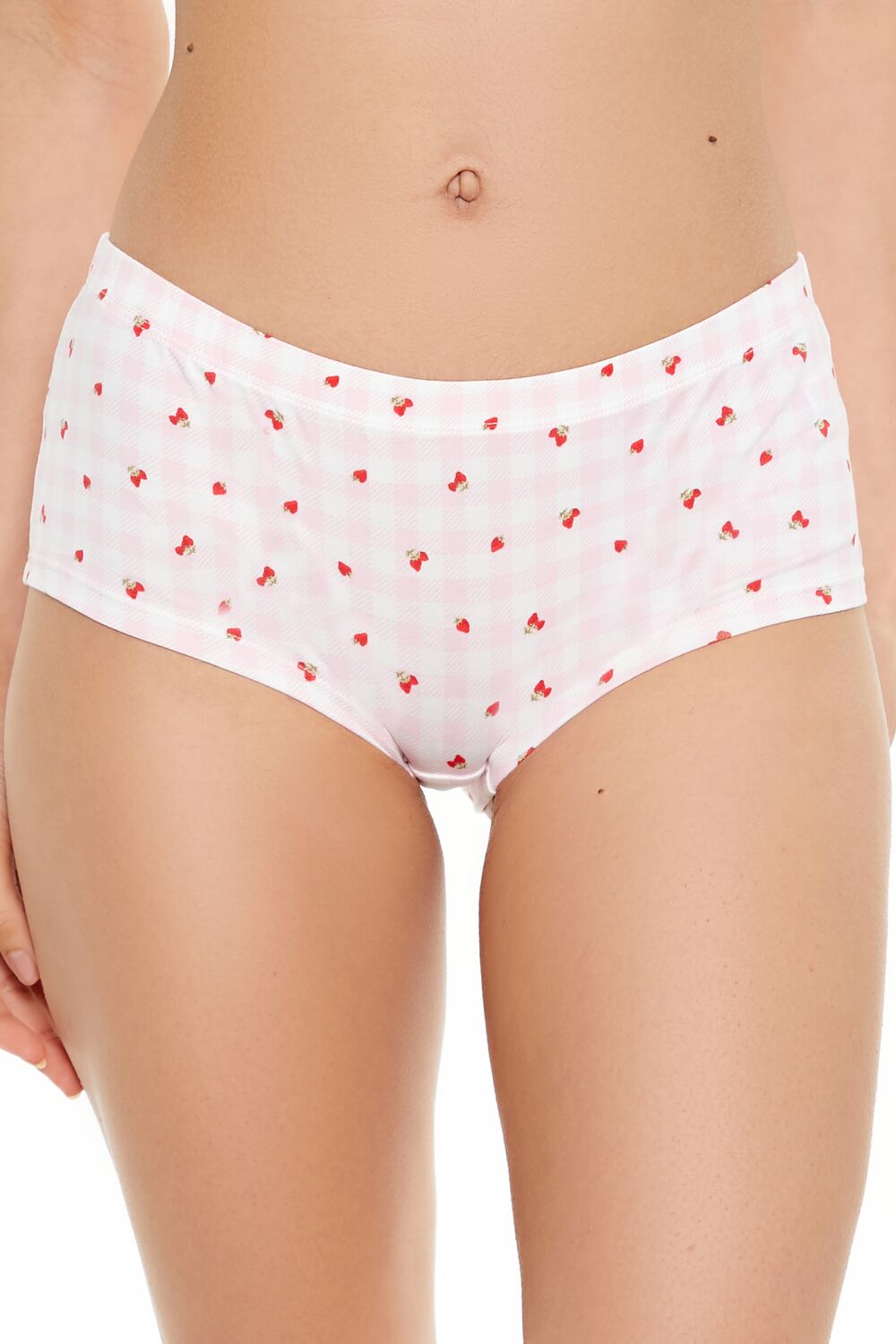  Forever 21 Gingham Strawberry Shortie Panties - pink--multi - Bonton