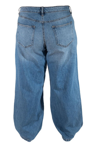 Plus Size Wide-Leg Denim Jeans