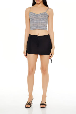 Glen Plaid Sweetheart Bustier Cami