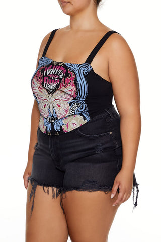 Plus Size Ignite the Flame Crop Top