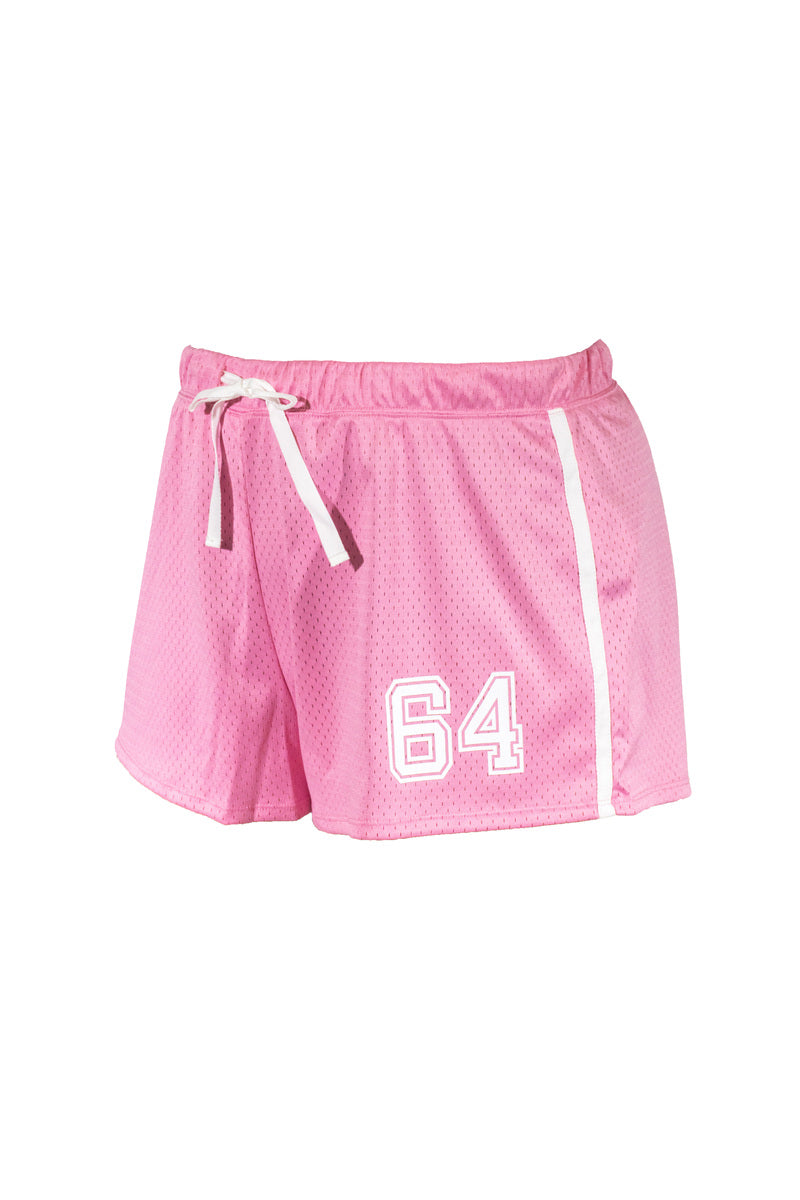  Forever 21 Plus Size Mesh 64 Athletic Shorts - pink-white - Bonton