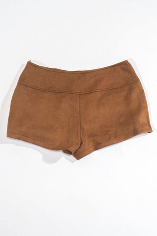 Faux Suede Studded Skort