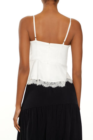 Satin Sweetheart Flounce Cami