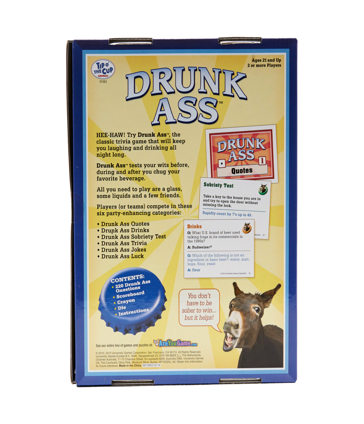  Drunk Ass Classic Trivia Game Multi - Multi - Bonton