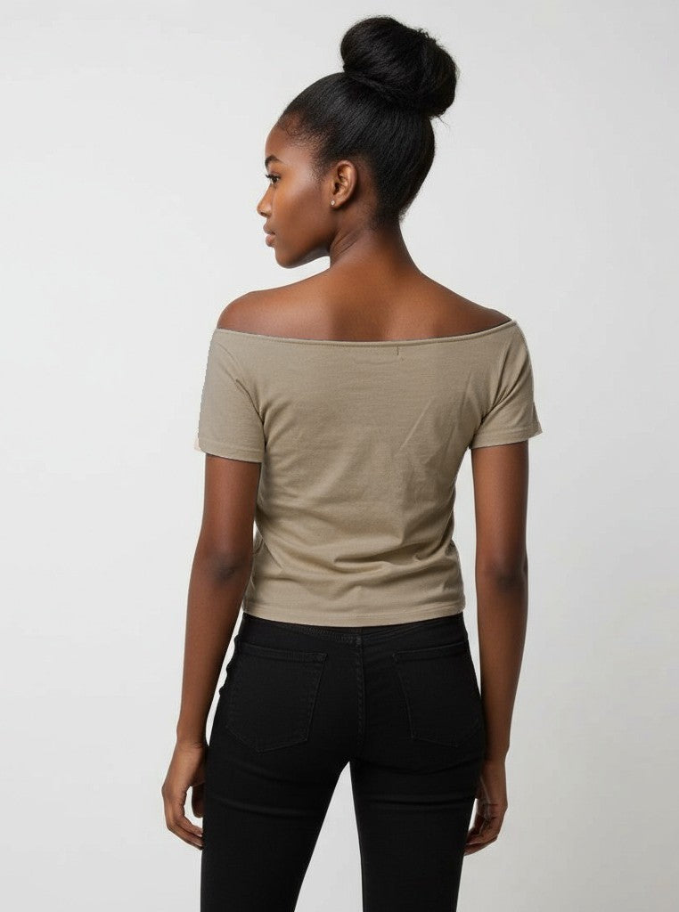  Forever 21 Venice Beach Distressed Graphic Tee - medium nude - Bonton