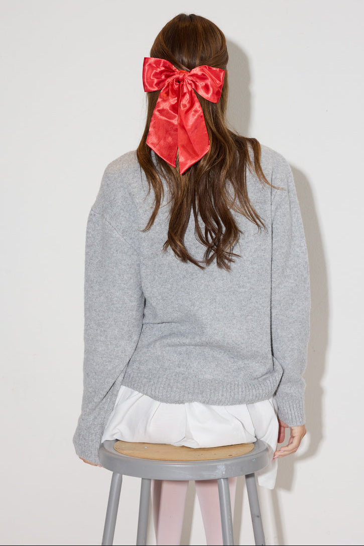  Forever 21 Holiday Dog Jacquard Sweater - grey multi - Bonton