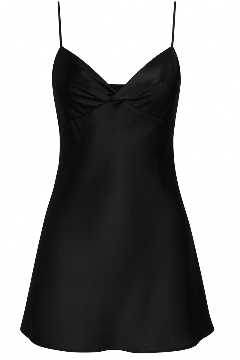  Forever 21 Satin Cami Mini Dress - black-swatch - Bonton