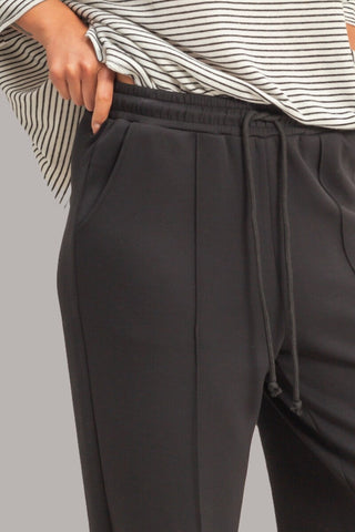 Straight-Leg Scuba Pintucked Sweatpants