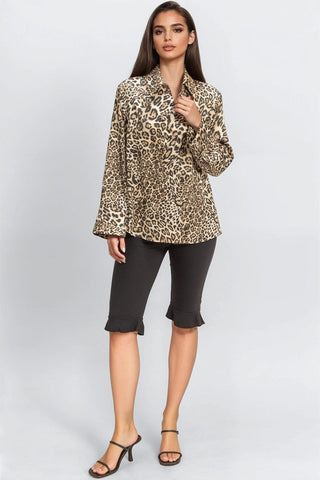 Satin Leopard Print Shirt