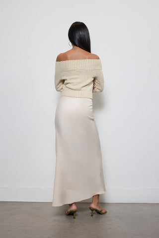 Satin A-Line Maxi Skirt