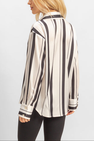 Satin Striped Shirt