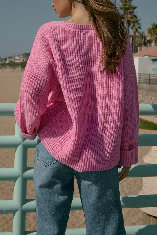  Forever 21 Oversized Patch Pocket Sweater - off white - Bonton