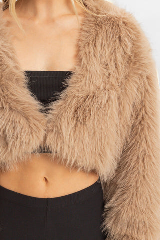 Faux Fur Cropped Jacket
