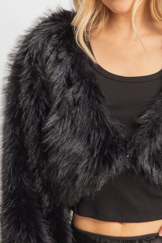 Faux Fur Cropped Jacket