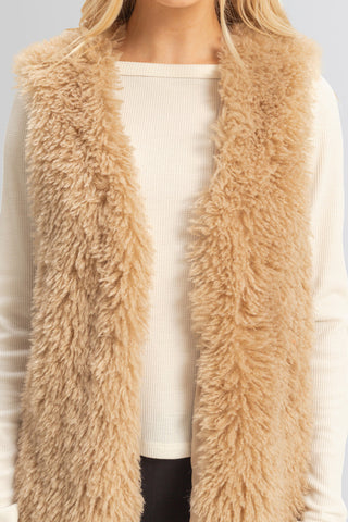 Fuzzy Longline Vest