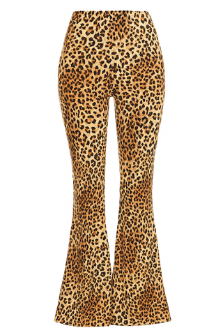 Leopard Print Flare Pants