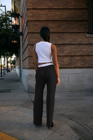 Ponte-Knit Straight-Leg Pants