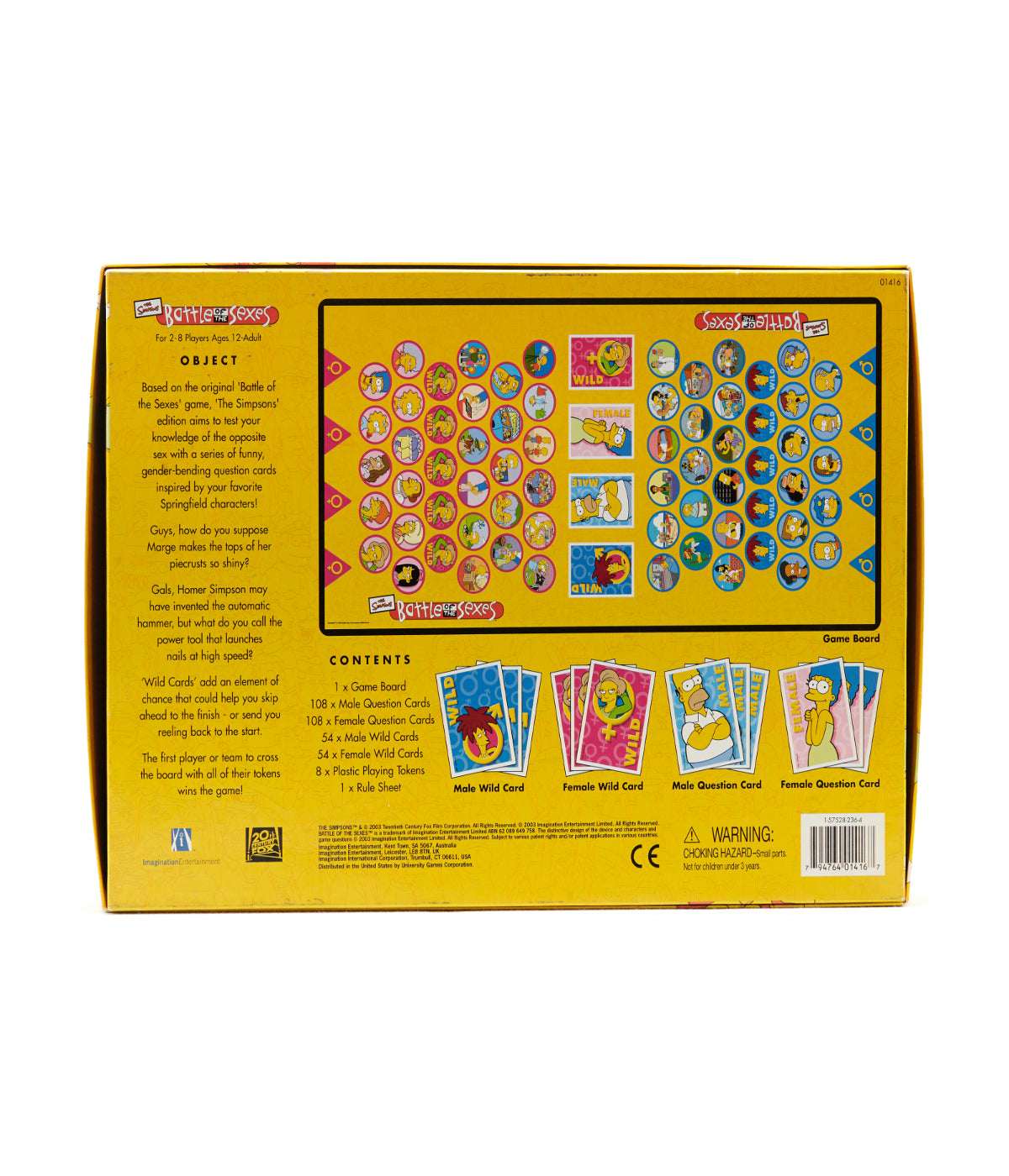  Battle of the Sexes - The Simpsons Edition Board Game Multi - Multi - Bonton