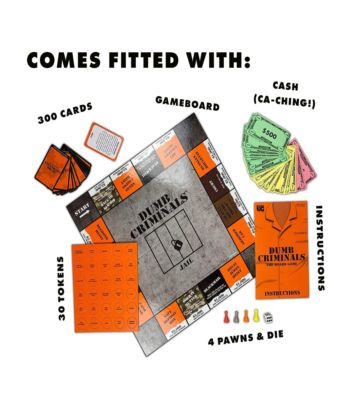  Dumb Criminals: The Board Game Multi - Multi - Bonton