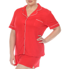 Plus Size Short Sleeve Bamboo Pajama Set