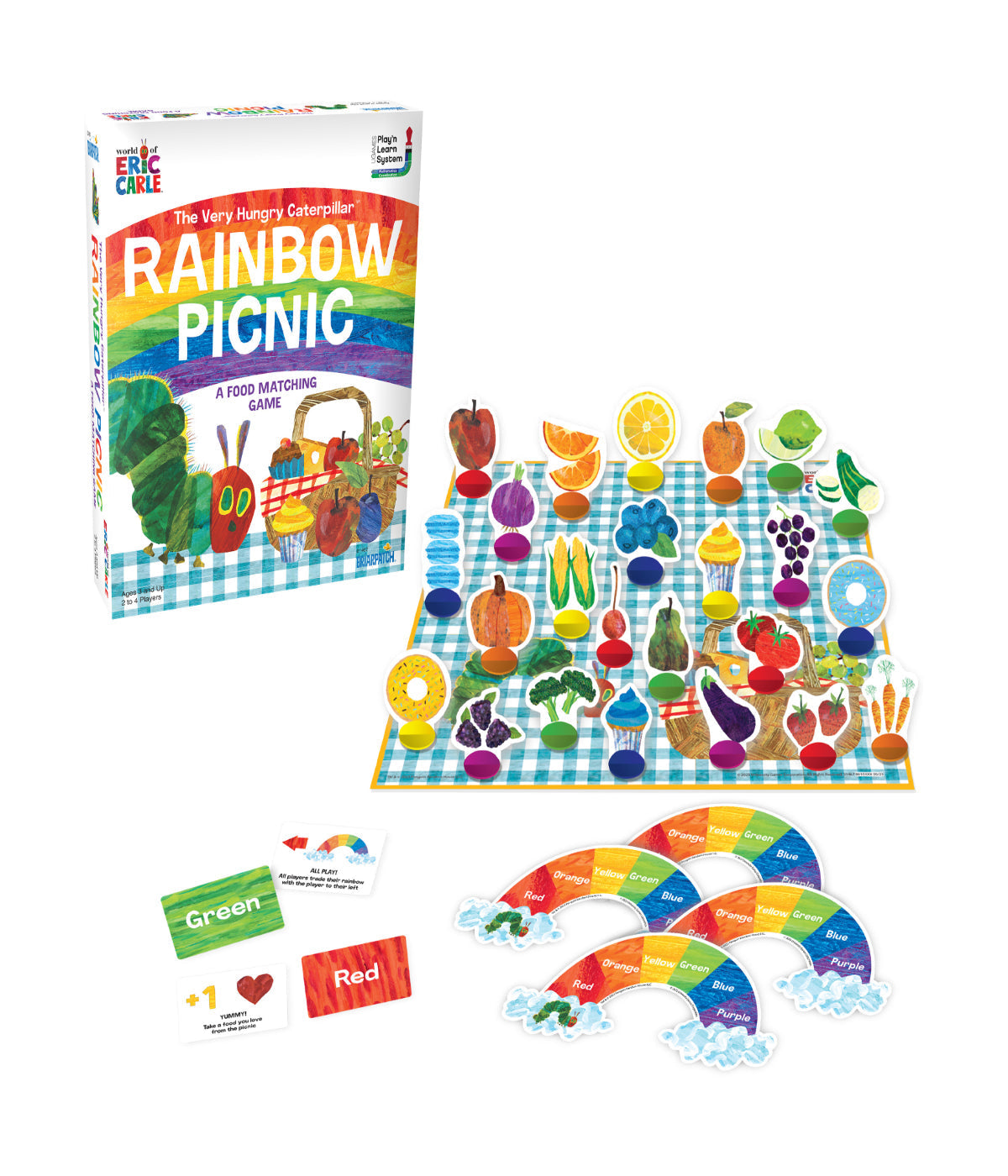  The World of Eric Carle - The Very Hungry Caterpillar Rainbow Picnic Food Matching Game Multi - Multi - Bonton