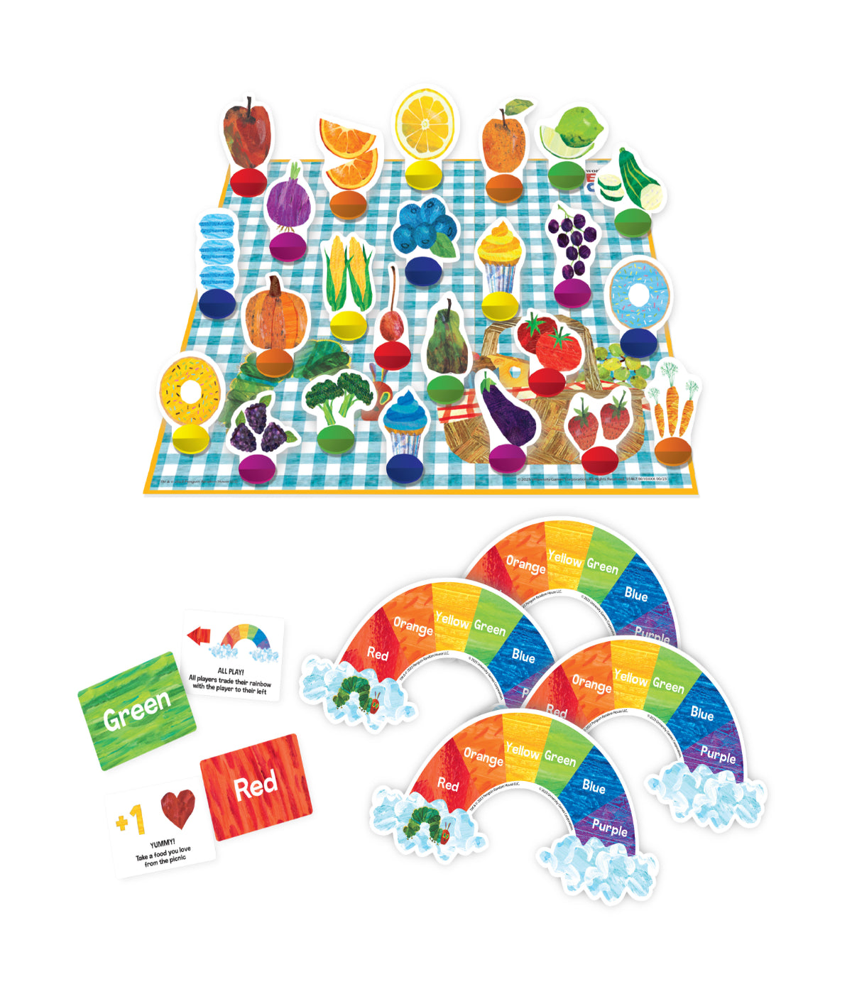  The World of Eric Carle - The Very Hungry Caterpillar Rainbow Picnic Food Matching Game Multi - Multi - Bonton