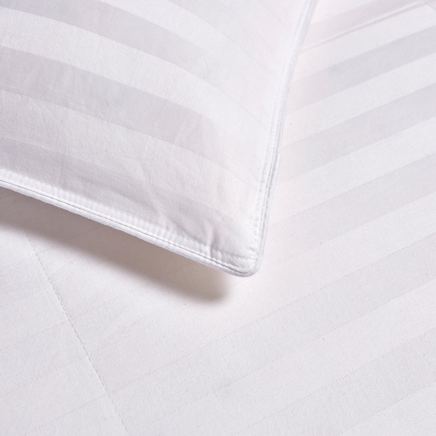  Blue Ridge Home Fashions All Seasons 500 Thread Count Cotton Damask Stripe Down Comforter - White - Bonton