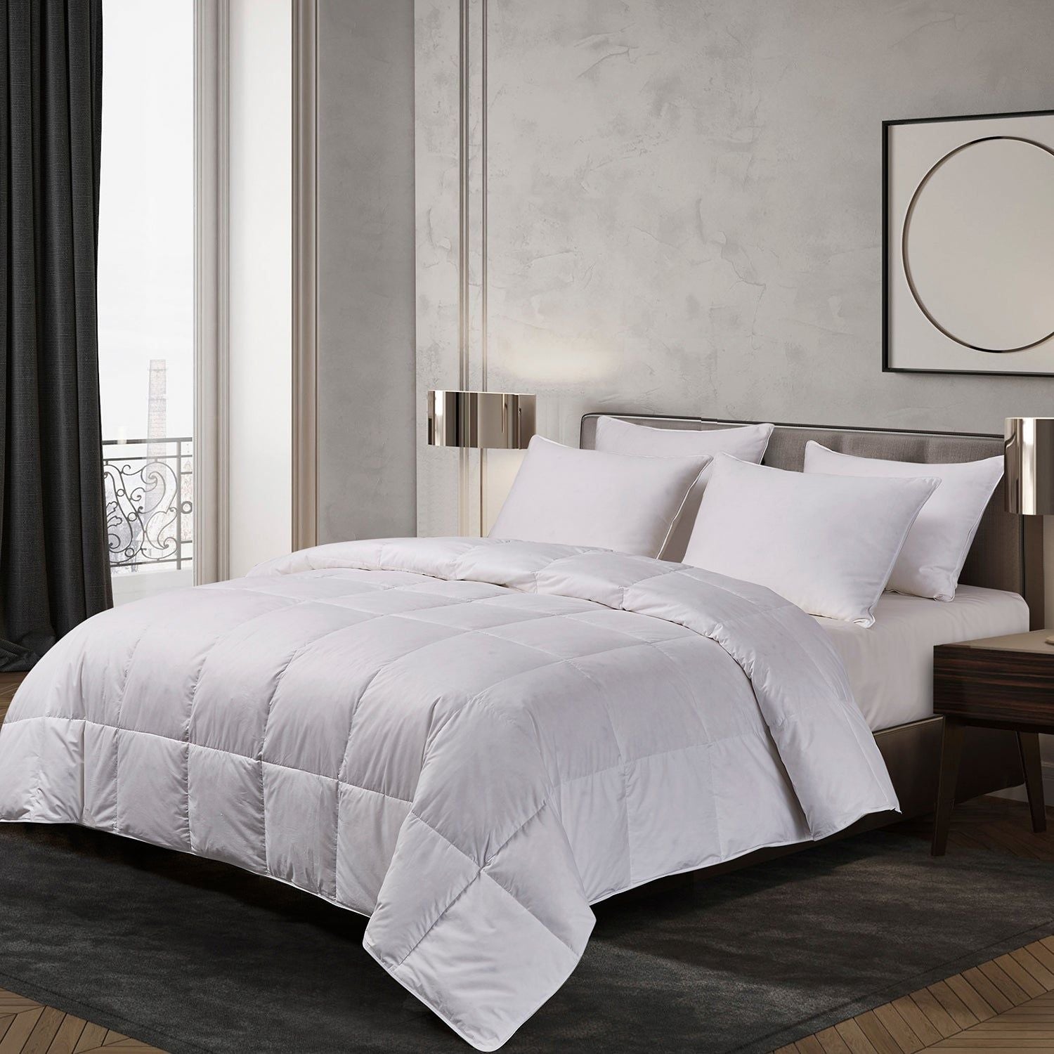  Blue Ridge Home Fashions Hungarian Goose Extra Warm Cotton Comforter - White - Bonton